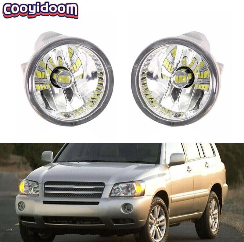ya 2 8.15 Suitable for Toyota Highlander LED fog lights with bulbs on both sides from 2004 to 2007