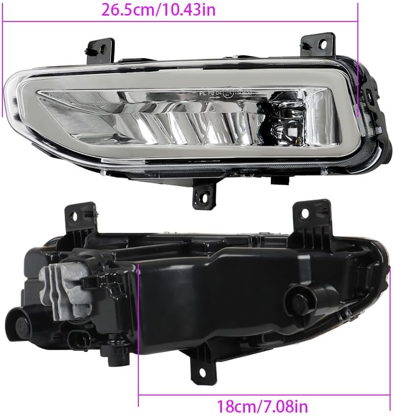 ya 9 10.24 Fog Light Front Right Left Suitable for 2020-2022 for Nissan Titan/2022 Frontier-