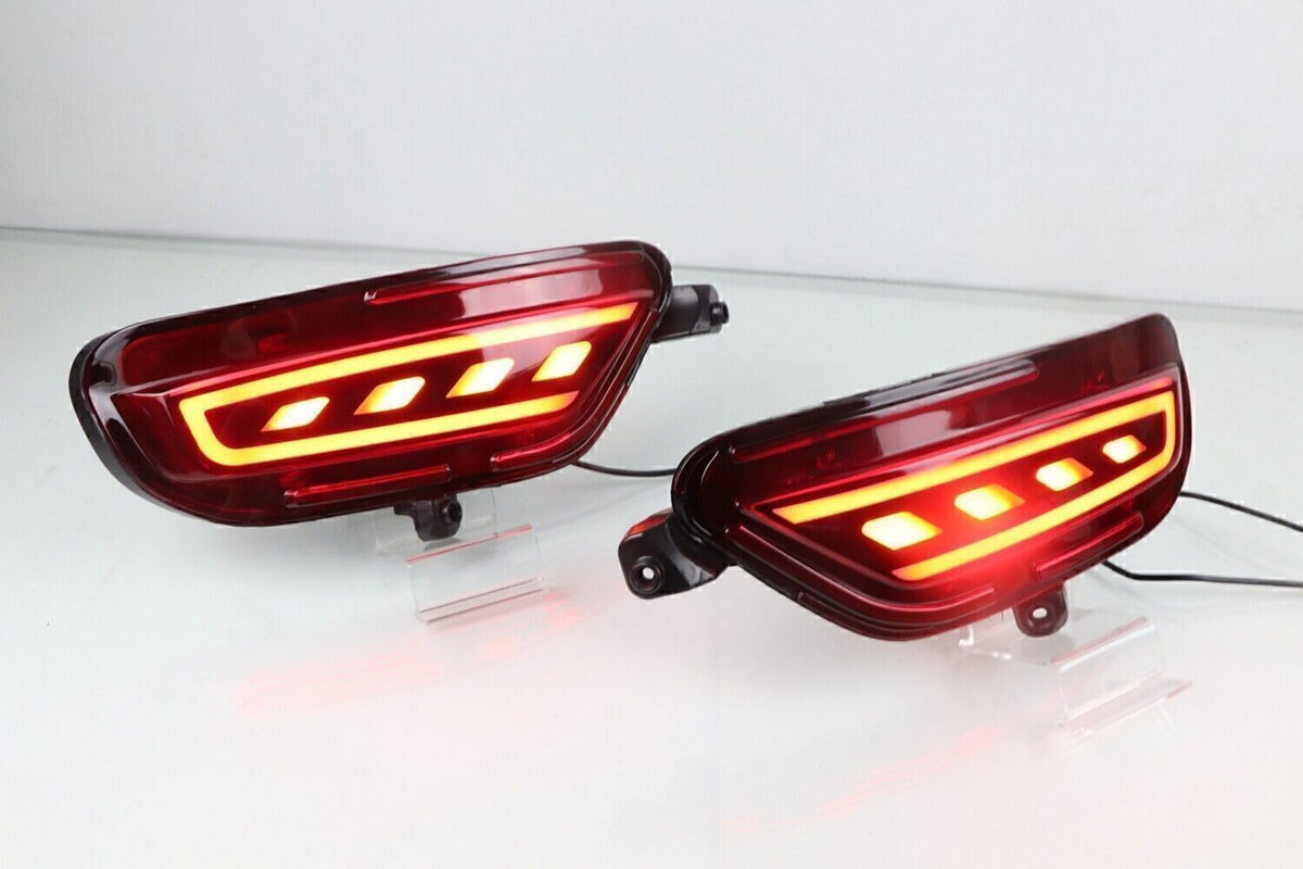 ya 4 8.10 LED Red Rear Fog Light Tail Bumper Brake Light Kit for Mazda CX-5 2017-21