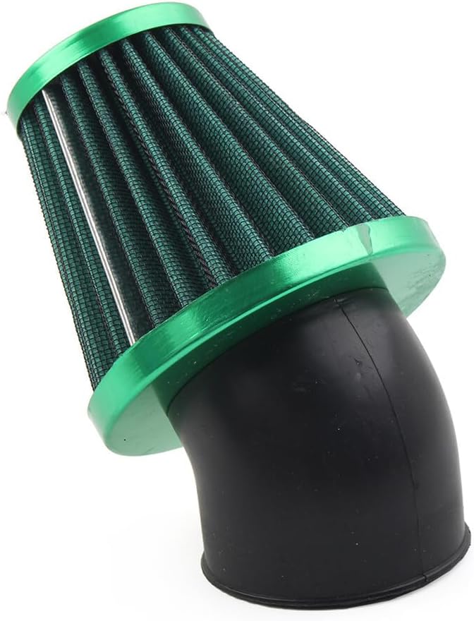 ya 5 8.10 48mm Air Intake Filter Cleaner Rubber Bend Inlet Steel Mesh Green