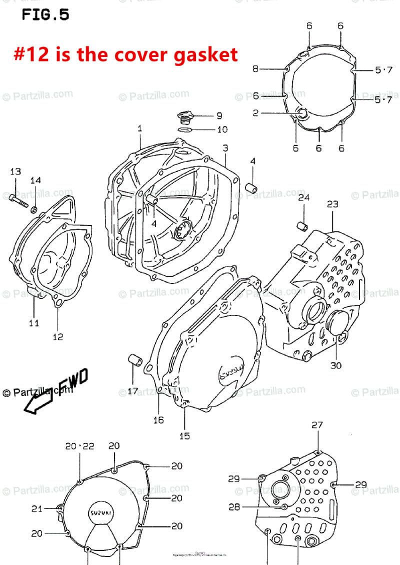 ya 13 9.15 baidi Sealing ket of Trigger Cover Flip-Flop Cover for GSX-R1100 GSXR1100 GSX-R750