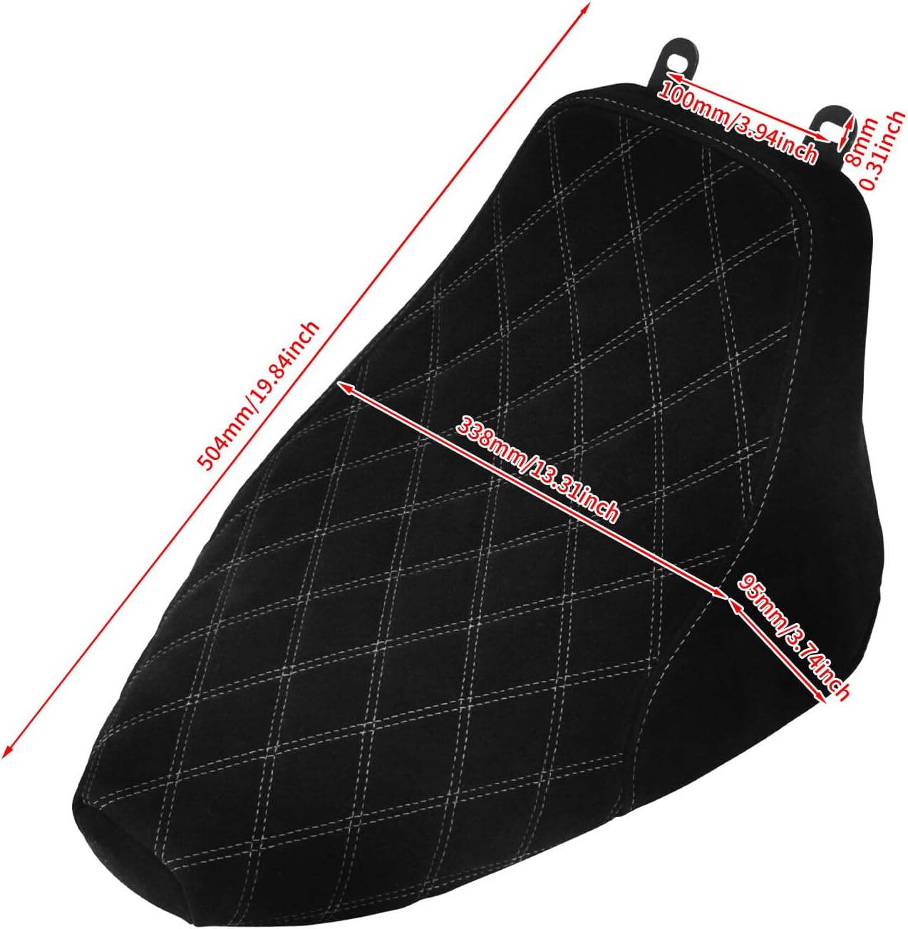 ya 5 8.24 baidi Driver Solo for SEAT White Stitching for Harley Heritage Softail FLSTC Deluxe 06-17