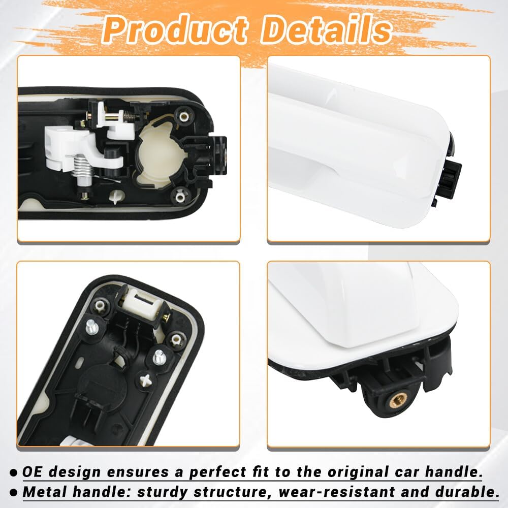 ya 10 9.16 baidi Set of 4 Exterior Door Handle for Ford F-150 Lariat Crew Cab Pickup 15-20