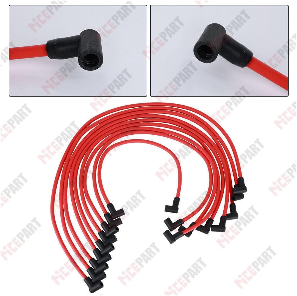 ya 7 8.24 baidi Electronic Ignition HEI Spark Plug Wire Kit compatible for Chevy SBC BBC 454 350 383