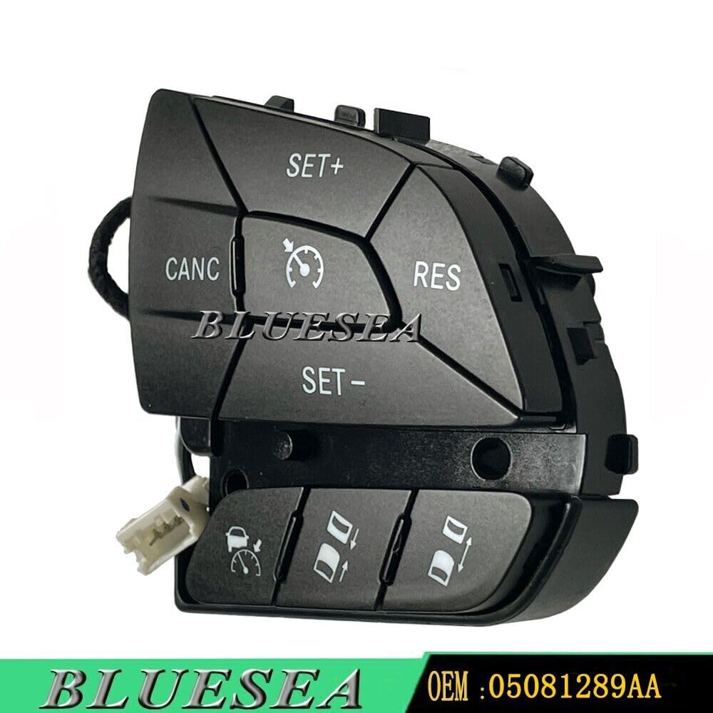 ya 3 8.24 baidi 05081287AA 1 Pair Steering Wheel Control Switch for 14-2019 for Chrysler for Dodge for Jeep
