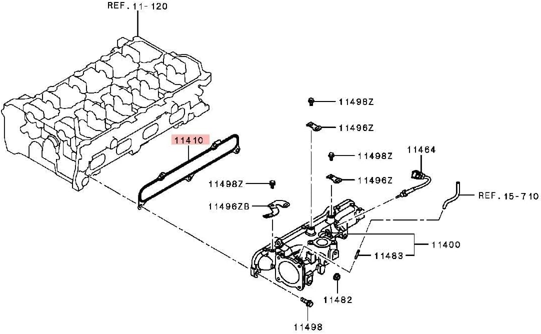 ya 2 8.15 Inlet for MAN ifold Gasket for Mitsubishi for Outlander ASX L200 for Challenger 1540A295