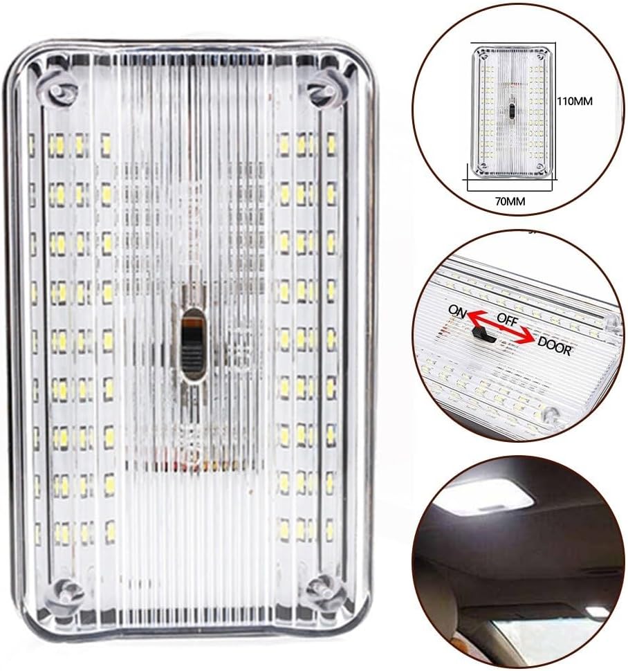 ya 4 8.24 baidi Long lasting 12V Dome Light Lamp with 36 LEDs ON/OFF Switch Energy Saving