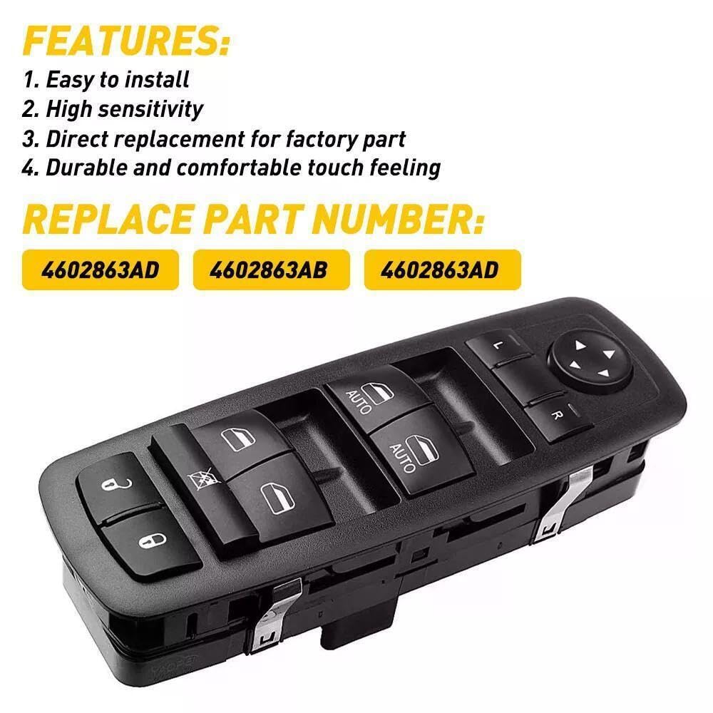 ya 8 8.24 baidi 4602863AB Master Power Window Switch Fit for Ram 2500 3500 2015-2023 Models