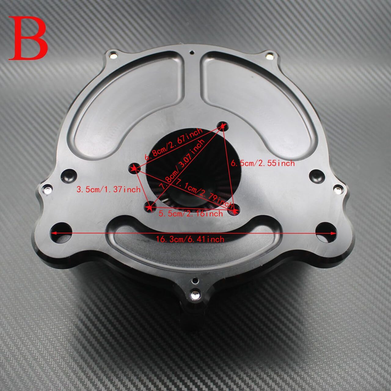 ya 5 8.10 Black Air Cleaner Air Filter Red Element Fit for Harley Dyna 00-17 Touring 00-07
