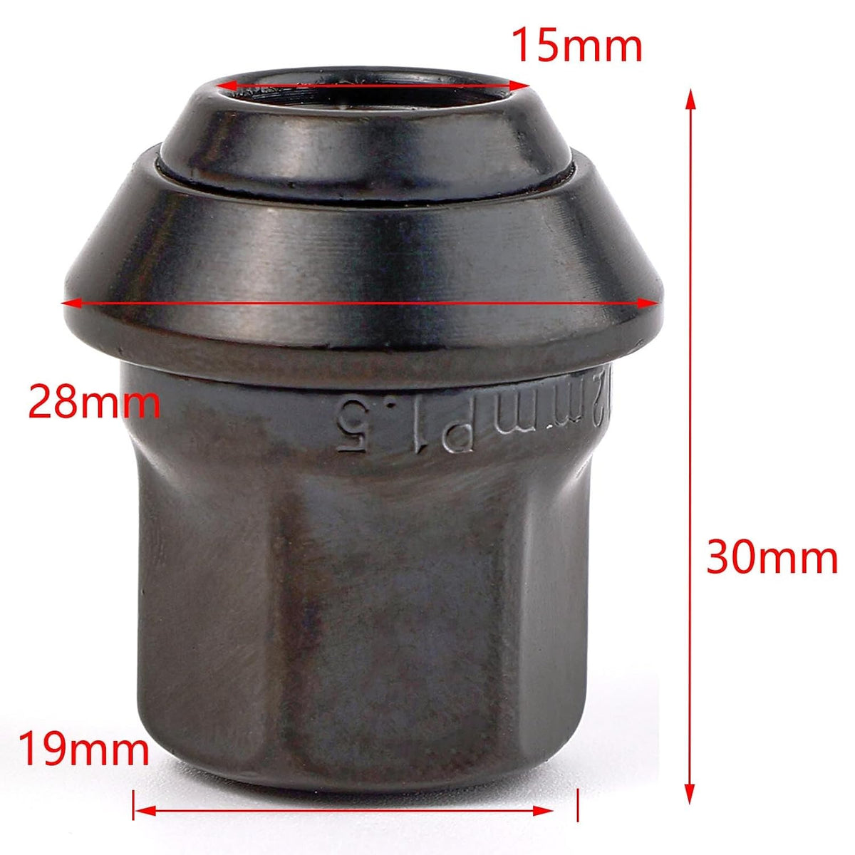 ya 10 9.16 baidi 4Pcs Car Alloy Wheel Nuts M12X1.5 19MM Bolt Lug Studs for Ford Focus MK2 MK3 ST