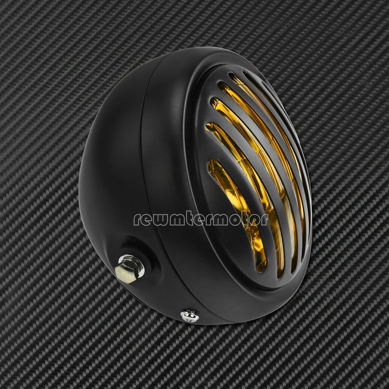 ya 6 8.24 baidi 6.3 Retro Motorcycle Headlight Grill Amber Lens Cover Fit for Harley Cafe Racer