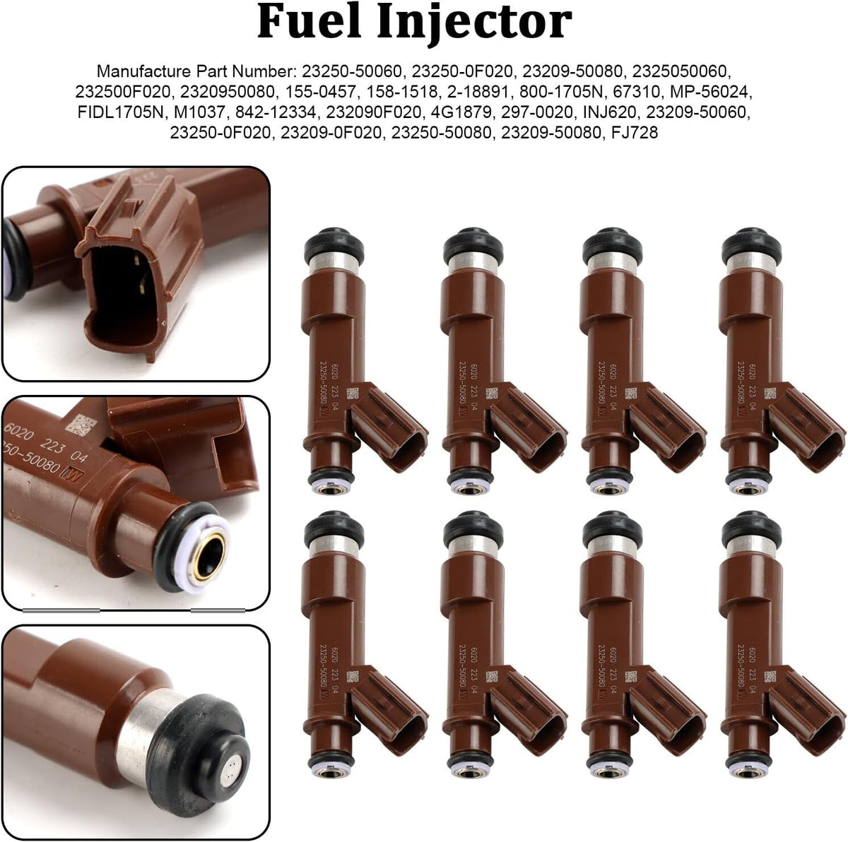 ya 14 9.20 zhengce 8PCS Fuel Injector 23250-50060 for TUNDRA SEQUOIA 4RUNNER for GX470 LX470-1