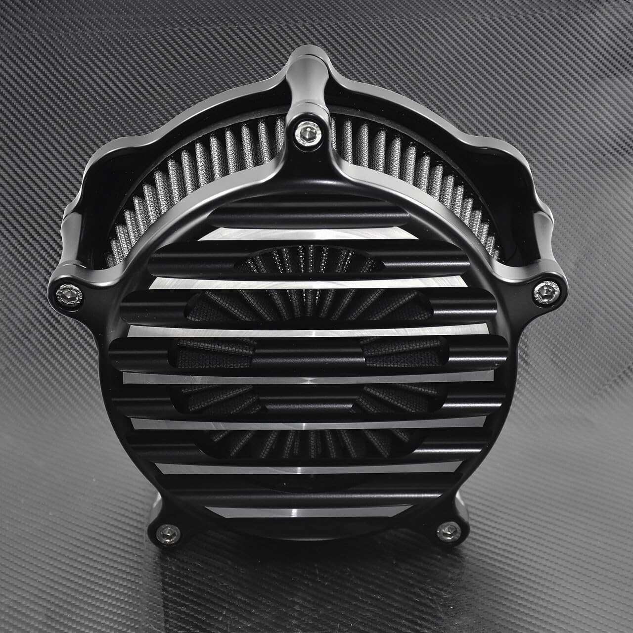 ya 5 8.10 Chrome Stripe Air Cleaner Gray Air Filter Fit for Harley Sportster XL 2004-2023