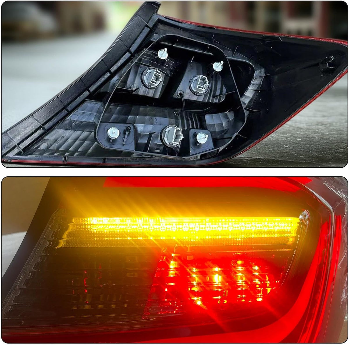 ya 13 9.15 baidi Crystal Clear Lens Brake Tail Light Turn Signal Cover For 2012 for Civic Sedan 4D WZ