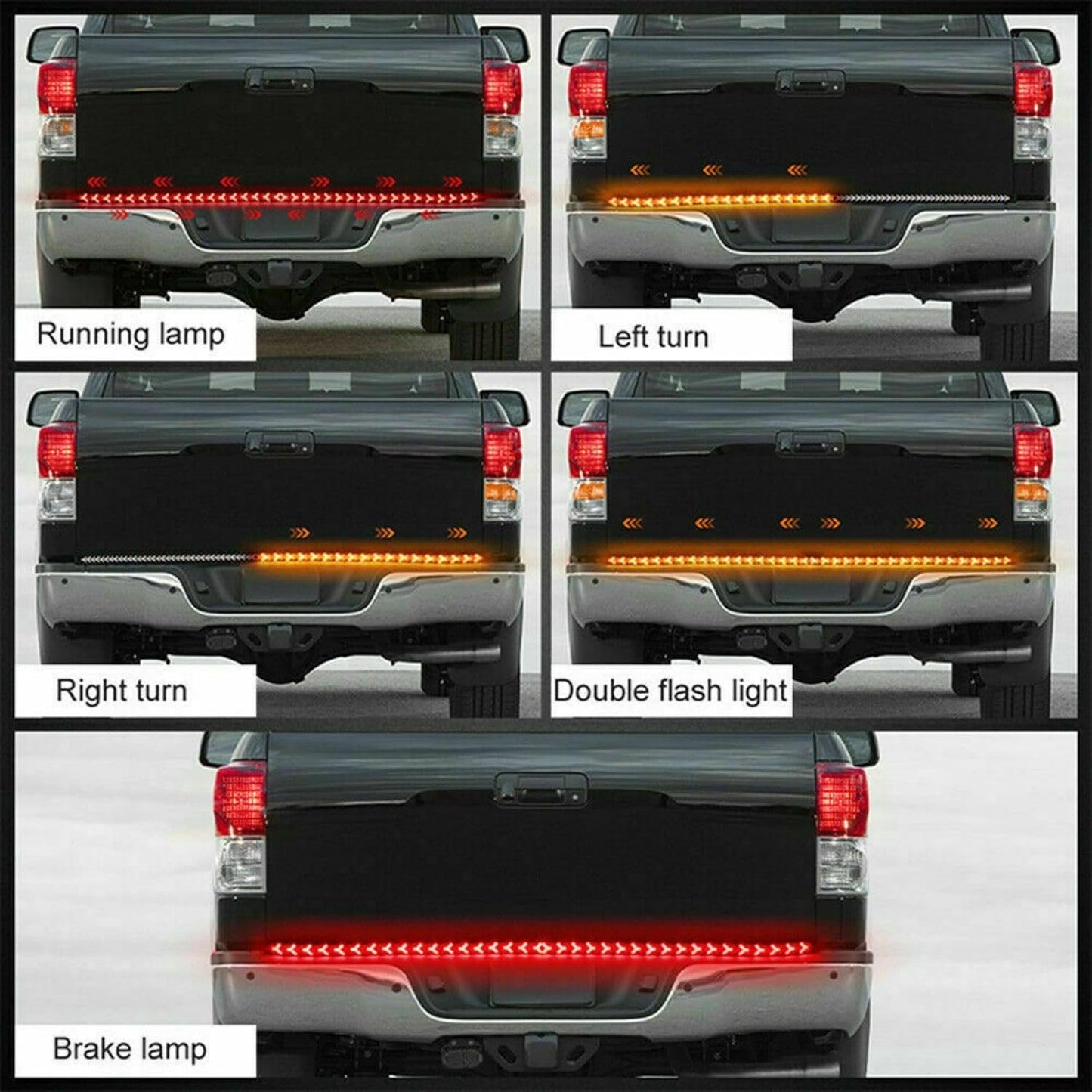 ya 4 8.24 baidi 60 528-LED Truck Strip Tailgate Turn Signal Brake Double Flash Tail Light Bar