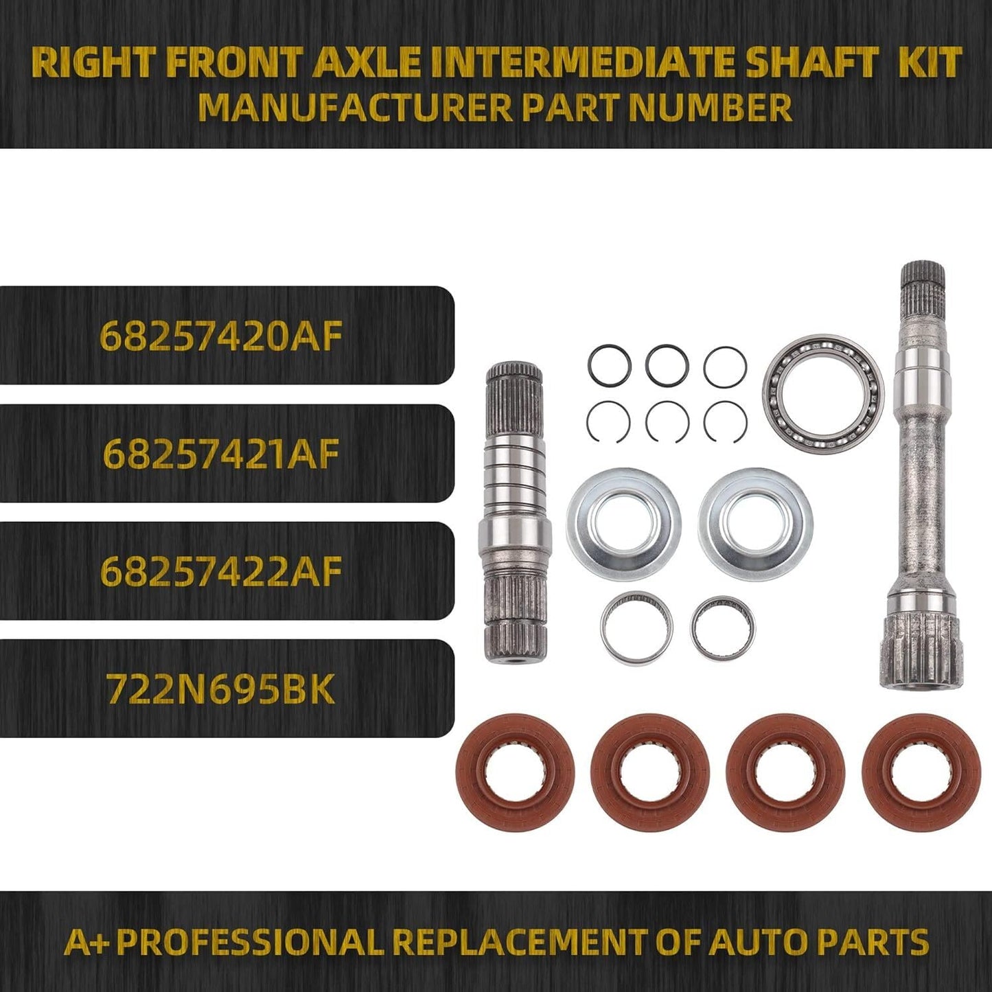 ya 5 8.24 baidi Front Right axle Middle axle Inner axle kit is Suitable for 12-22 for Dodge for Ram 1500