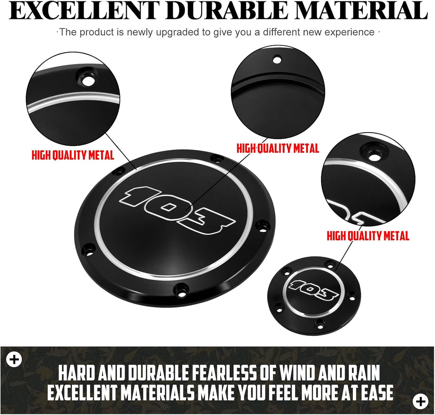 ya 4 8.24 baidi Black 103 Derby Timing Timer Covers for Harley Touring Road Electra Glide 99-15
