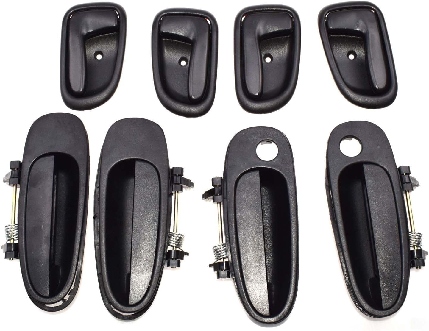 ya 5 8.10 New Door Handle Black Outside Black Inside Kit 8 Pieces Set for Toyota for Corolla Prizm