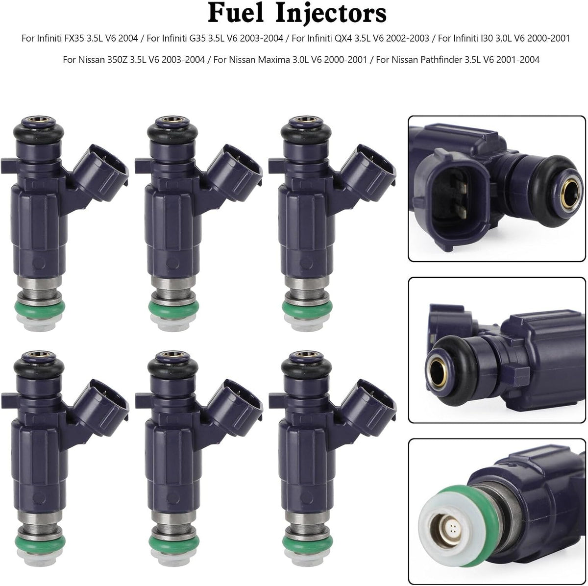 ya 14 9.20 zhengce 6PCS Fuel Injectors FBJC100 for 350Z 2003-04 for Infiniti G35 2003-2004-1