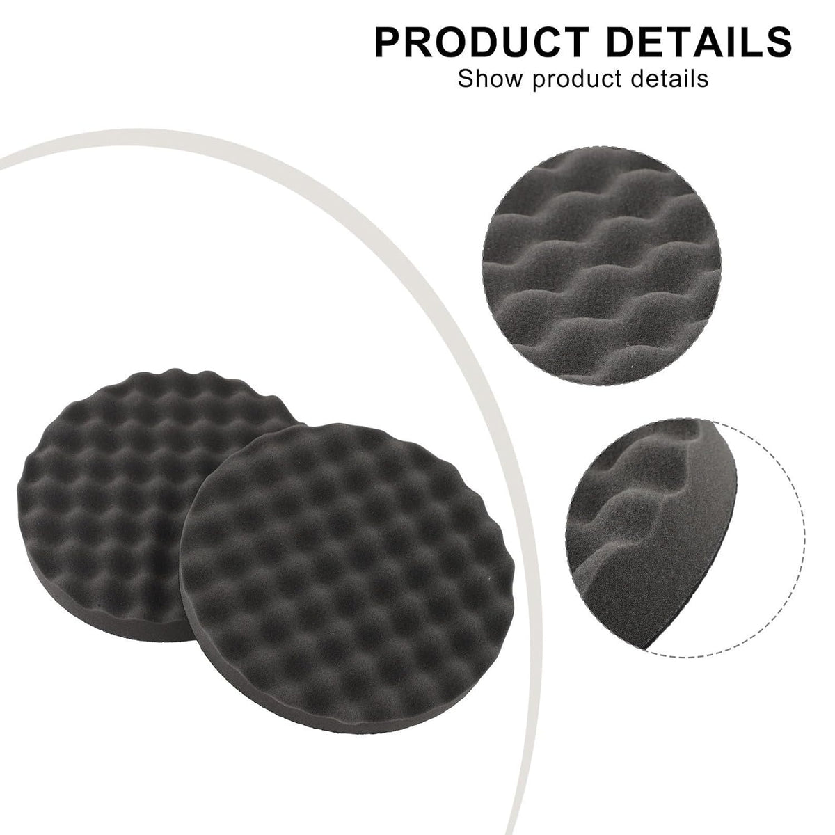 ya 13 9.15 baidi 2pieces 05725 8inch Round Foam Compounding Polishing Pad Single Sided Flat Back