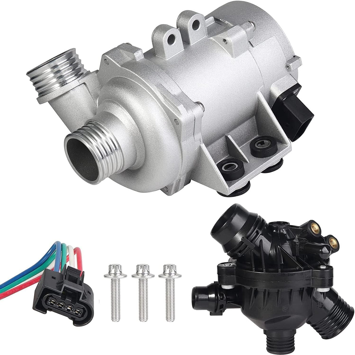 ya 10 9.16 baidi Electric Engine Water Pump W/Thermostat for BMW 128i 325i 328i OE 11517546994