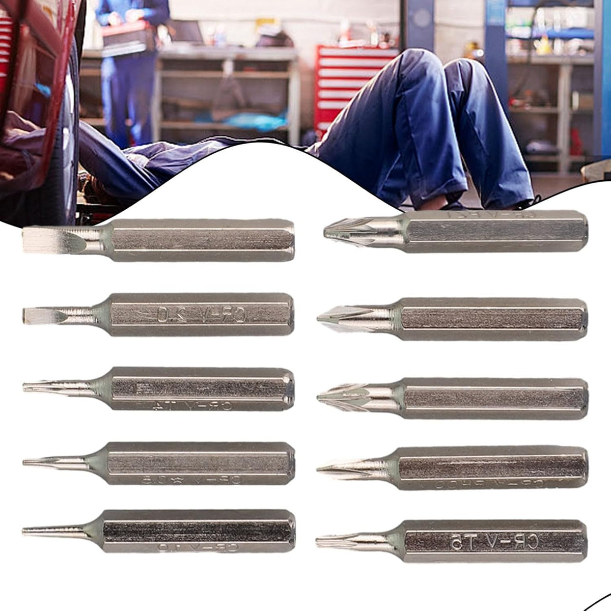 ya 26 10.21 baidi Screwdriver Bit Set Chrome Vanadium Steel Screwdriver Set Silver Small Practical