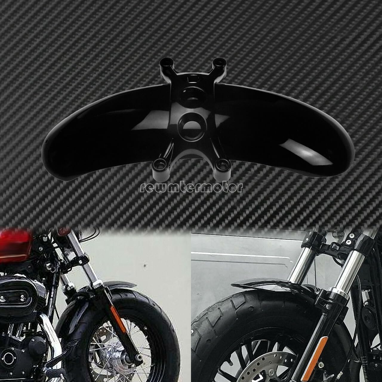 ya 7 8.24 baidi Gloss Black Front Fender Mudguard Hugger Fit for Harley Forty Eight 2010-2015
