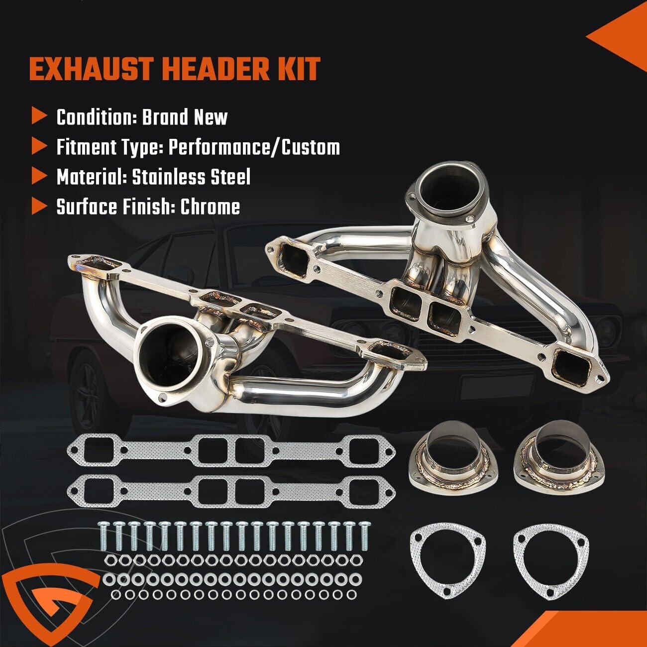 ya 2 8.15 Stainless Headers Super Short Small Block For/for Chevy Impala Nova for Corvette