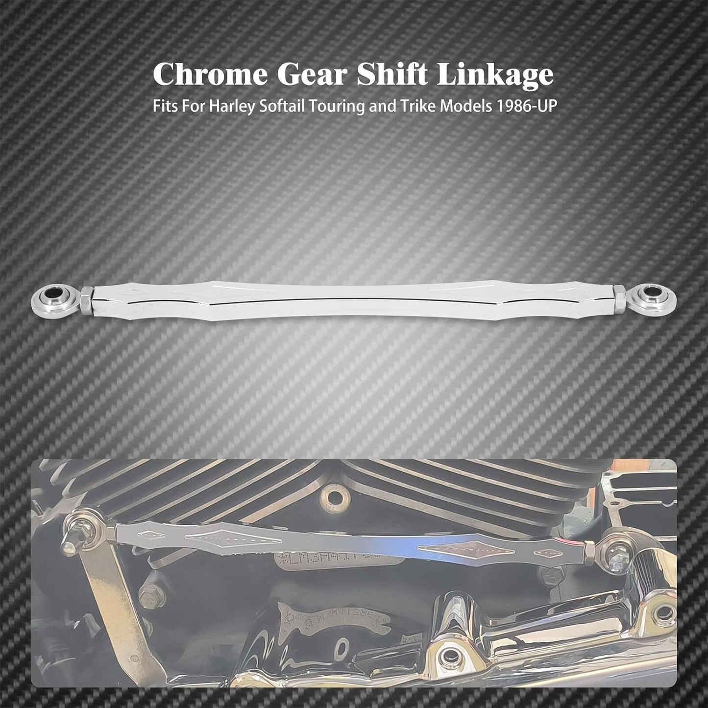 ya 5 8.10 Chrome Gear Aluminum Shift Linkage Lever Fit for Harley Touring Softail Breakout