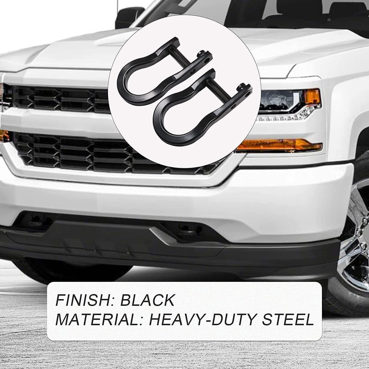 ya 28 10.13 zhengce 1 Pair Black Tow Hooks 84072463 for 2007-2019 for Chevrolet for GMC for Si