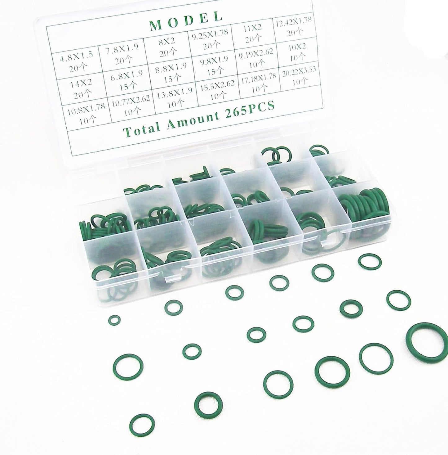 ya 4 8.10 265 Pcs Car A/C System Air Conditioning O Ring Seals Set Rapid Repair Kit Tool