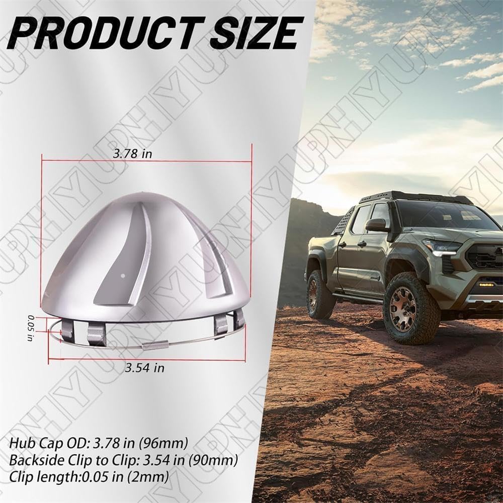 ya 4 8.24 baidi 4X for Wheel Center Cap Universal Rim Chrome Hub Cap 60mm No Logo Silver Base