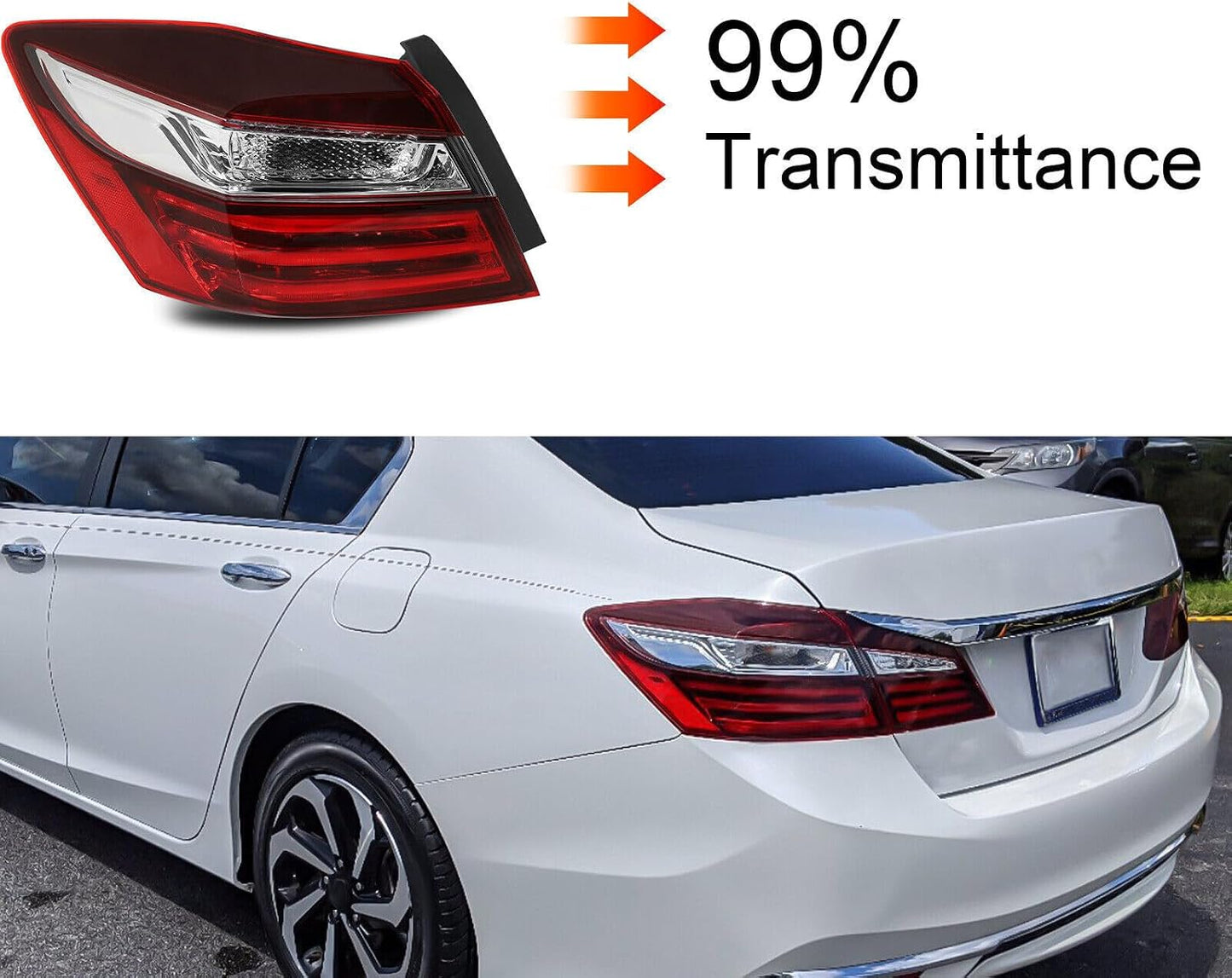ya 2 8.15 2016 for Honda Accord sedan 4-door right exterior light with bulb