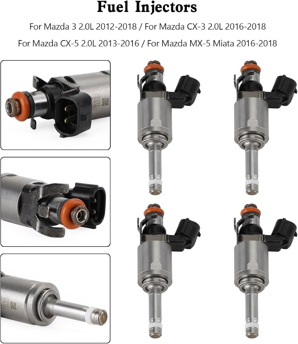 ya 14 9.20 zhengce 4PCS Fuel Injectors PE01-13-250C for Mazda 3 CX-3 CX-5 2.0 2012-18 PE01-13-1