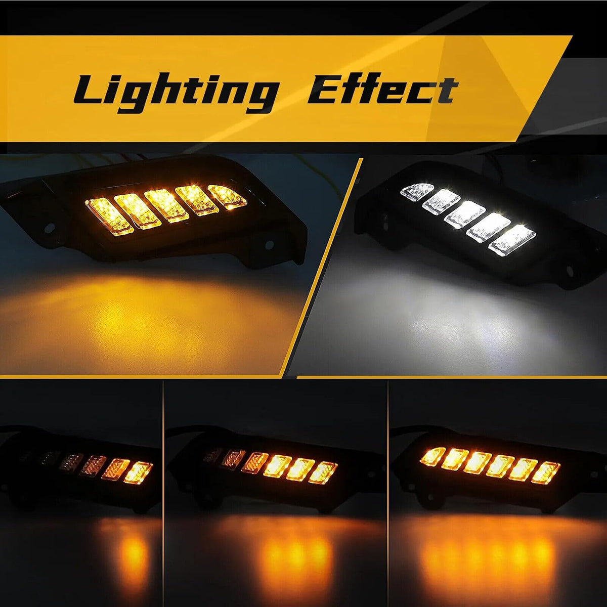 ya 4 8.8 For 2011-2015 for Toyota Tacoma LED Front Side Marker Headlights Daytime Running Lights