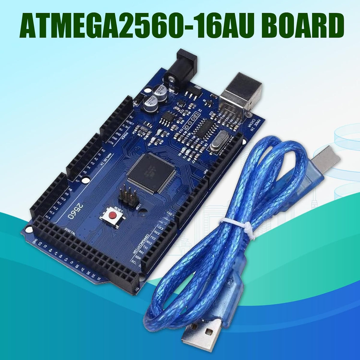 ya 16 10.20 baidi New ATMEGA2560-16AU Board for Arduino MEGA 2560 R3 ATMEGA16U2 + USB Cable