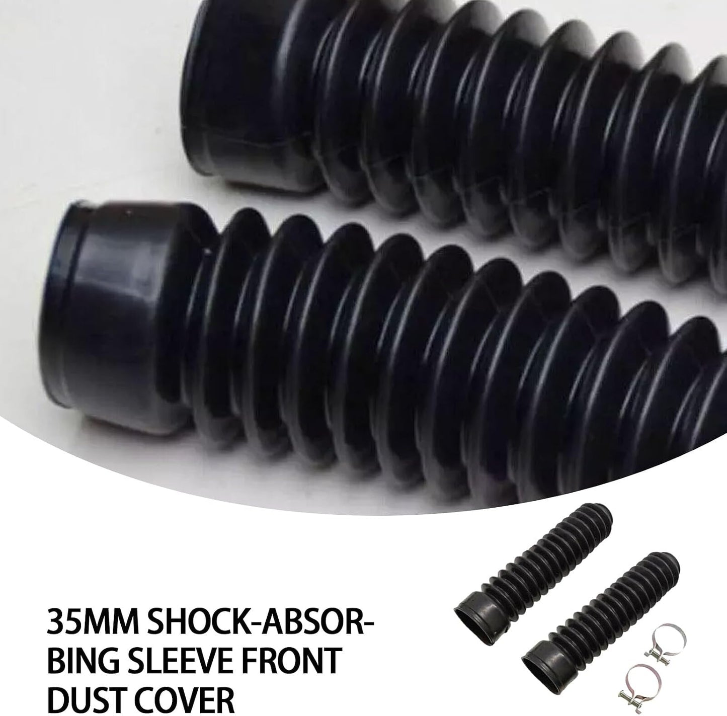 ya 6 8.24 baidi 2PCS 35mm Motorcycle Fork Rubber Gaiter Boots Front Fork Shock Absorber CoverEQ5