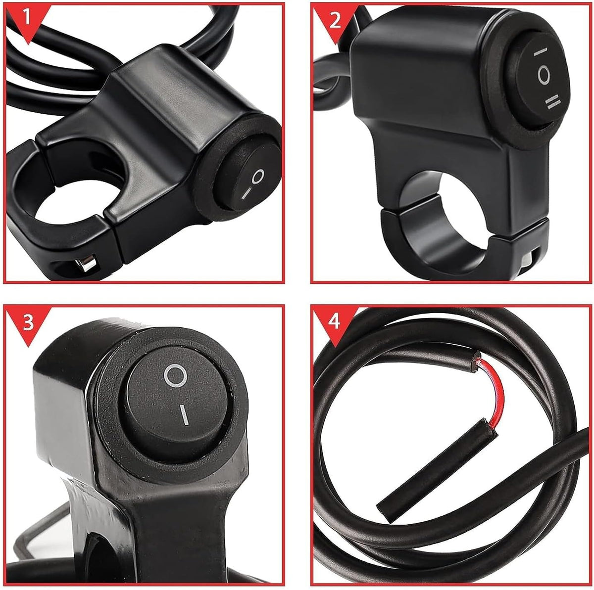 ya 4 8.14 12V 22mm Motorcycle Switch Handlebar on/off for Fog Light Brake Handlebar Switch
