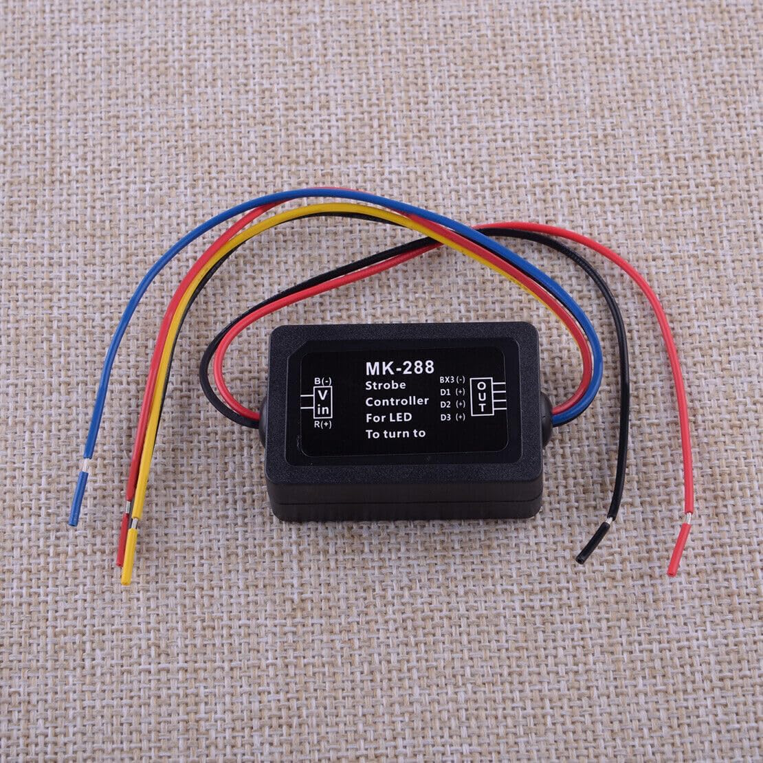 ya 4 8.24 baidi Universal 3 Step Sequential Chasing Flasher Light Module Box Stop Turn Signal Light Accessories