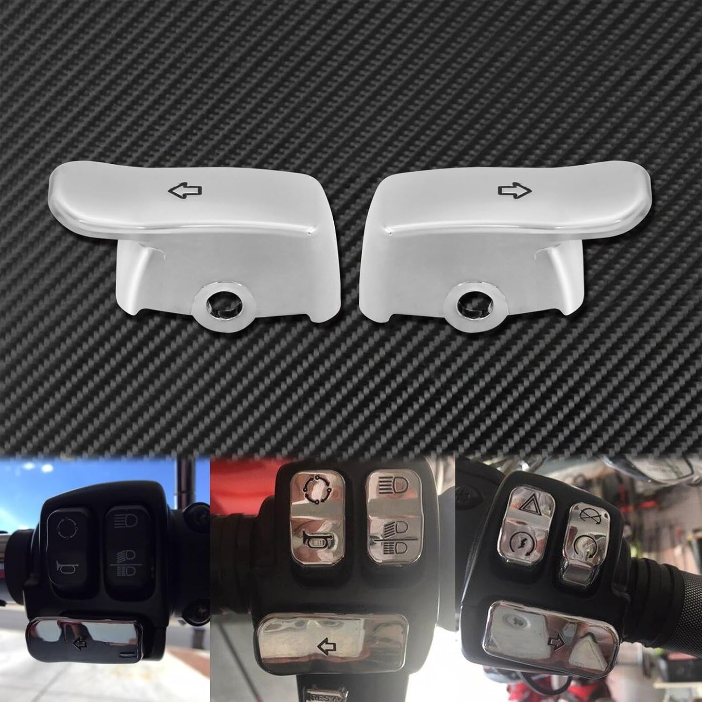 ya 6 8.24 baidi Motorcycle Chrome Turn Signal Extension Caps Fit For Softail Dyna Sportster XL