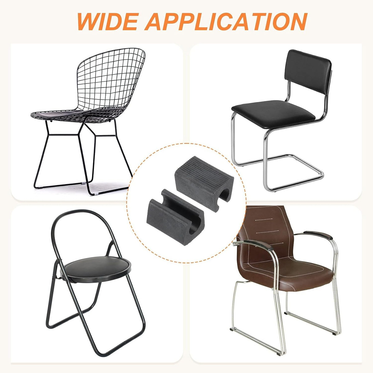 ya 26 10.21 baidi 20pcs U Chair Leg Caps, 12mm U Shaped Chair Leg Floor Protector Tangle, Black