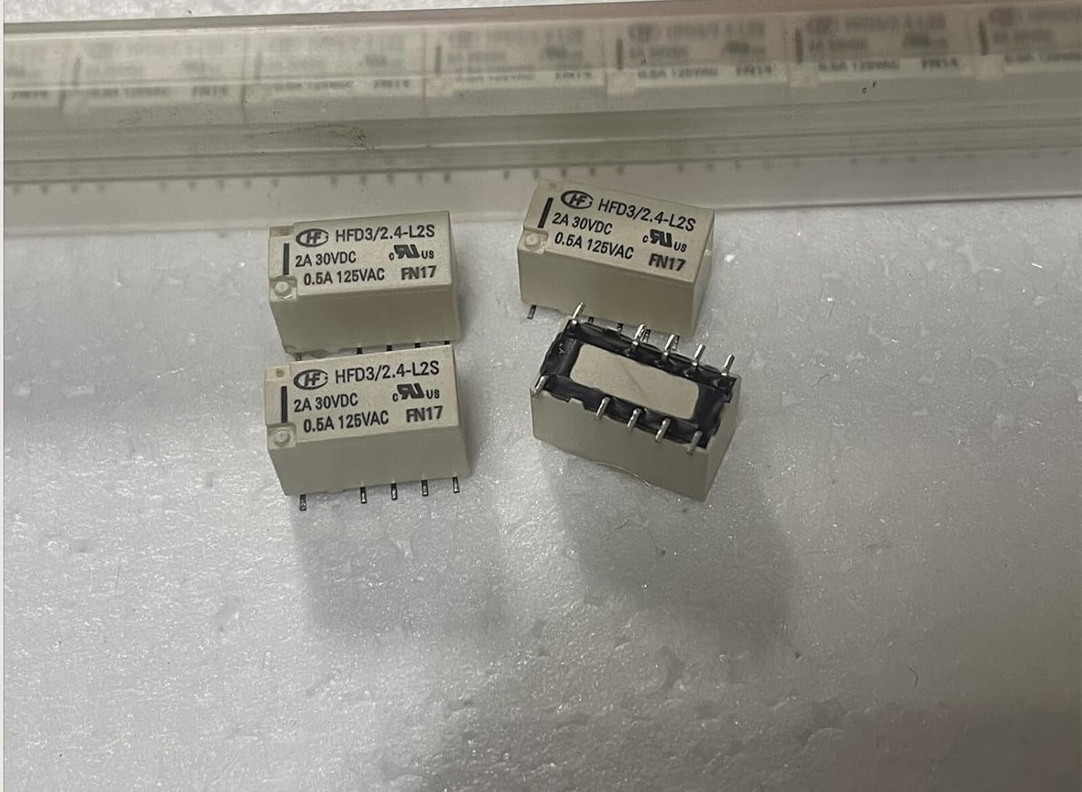 ya 16 10.20 baidi HFD3/2.4-L2 Power Relay 0.5A 125VAC 10 Pin x 2PCS New #W7*-