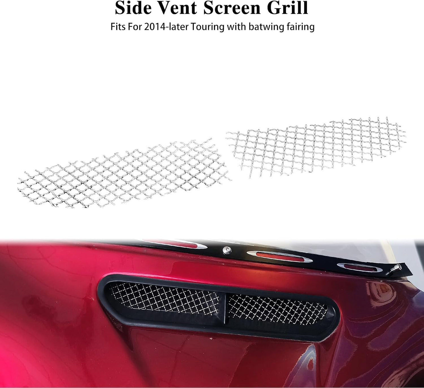 ya 7 8.24 baidi Honeycomb Mesh Fairing Vent Screen Grill for Harley Electra Street Glide 14-2023
