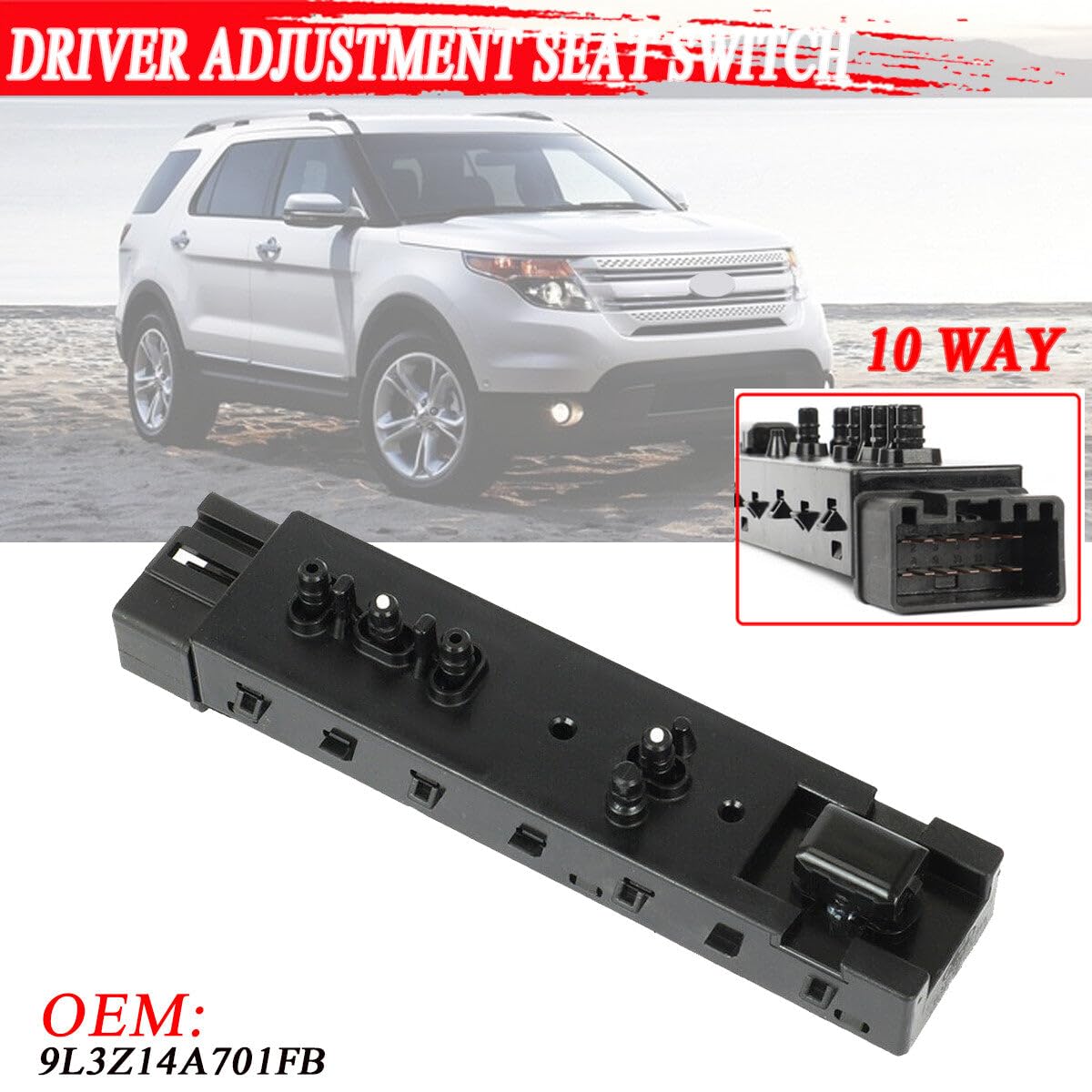 ya 23 10.7 zhengce Power for Seat Control Switch 10 Way for Expedition Explorer 9L3T-14B709-