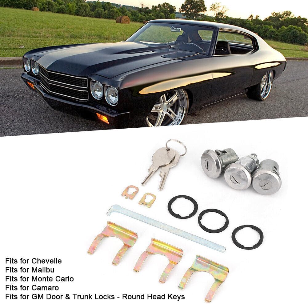 ya 8 8.24 baidi Hot Cutlass Lock Set Door Trunk Key Kit 654394765282 Replacement Part for