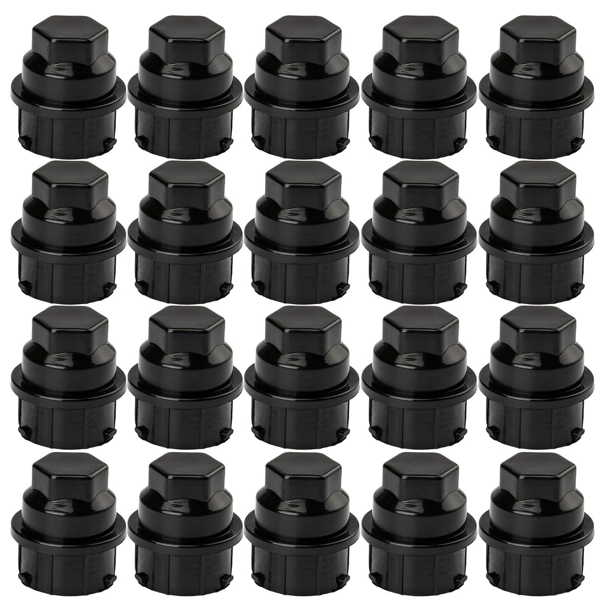 ya 10 9.16 baidi 20-Piece Set 9593028 for Buick, for Chevrolet, for GMC, and for Pontiac Black Wheel nut Cover Replacement Parts.