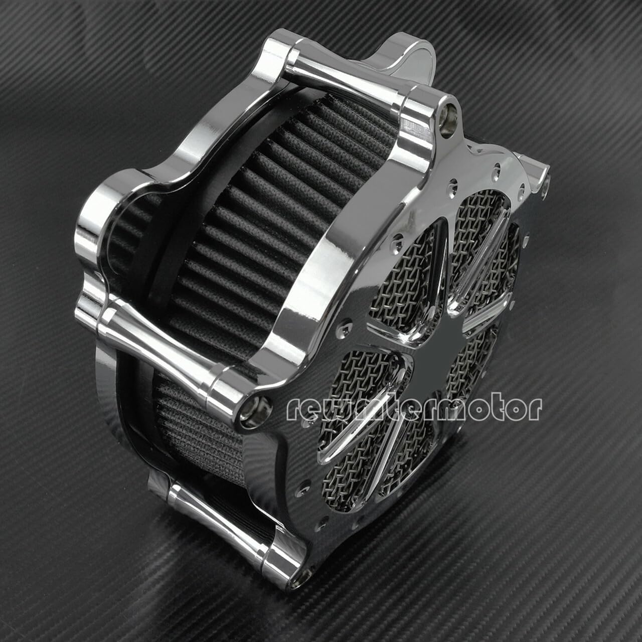 ya 8 8.24 baidi Chrome Air Cleaner Gray Intake Air Filter Fit for Harley Touring Trike 2017-2025