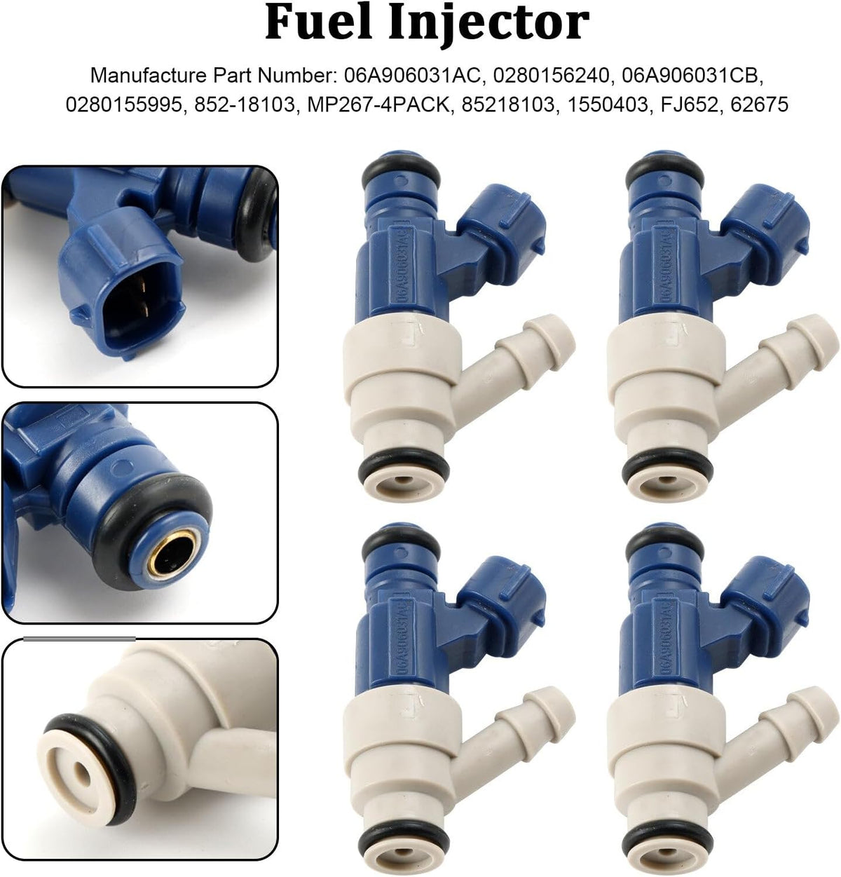 ya 14 9.20 zhengce 4PCS Fuel Injector 0280155995 for VW for Golf Beetle for Jetta 2.0L I4 200-1