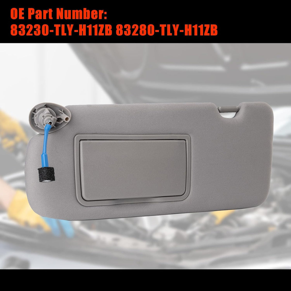 ya 11 9.14 baidi1X Left Gray Sun Visor W/Light for 2017-2022 for Honda for CR-V CRV 83230-TLY-H11ZB AU