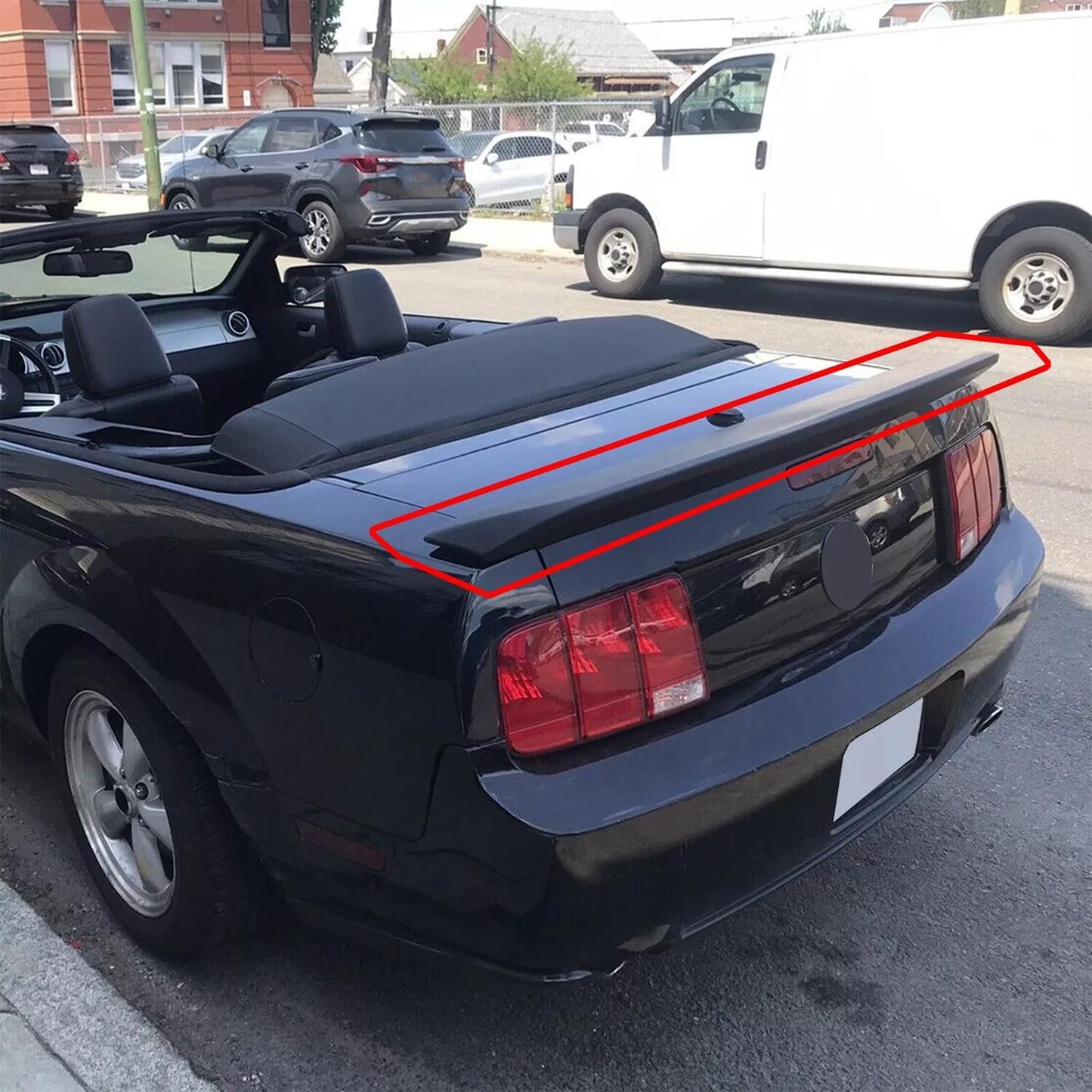 ya 6 8.24 baidi For 2005 2006 2007 2008 2009 for Ford for Mustang BLACK GT500 Style Rear Spoiler Wing